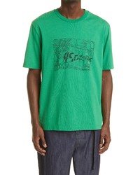 4SDESIGNS Landscape Logo Graphic Tee In Green At Nordstrom