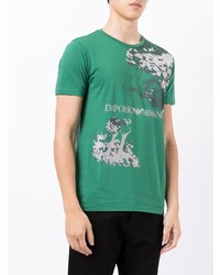 Emporio Armani Logo Print Cotton T Shirt