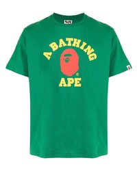 A Bathing Ape Logo Print Cotton T Shirt