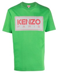Kenzo Logo Print Round Neck T Shirt