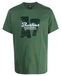 Barbour Logo Print Short Sleeved Cotton T Shirt