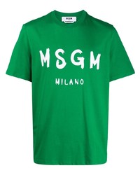 MSGM Logo Printed T Shirt