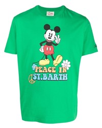 MC2 Saint Barth Mickey Print Cotton T Shirt