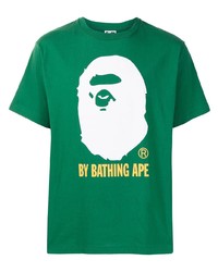 A Bathing Ape Motif Print Cotton T Shirt