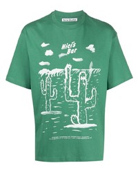 Acne Studios Nicis Bar Print T Shirt