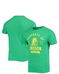 LEAGUE COLLEGIATE WEA R Heathered Green Oregon Ducks Hail Mary Football Victory Falls Tri Blend T Shirt In Heather Green At Nordstrom