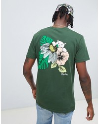 Rip N Dip Ripndip Tie Tropicalia T Shirt With Back Print In Green