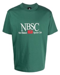 New Balance Slogan Print Jersey Cotton T Shirt