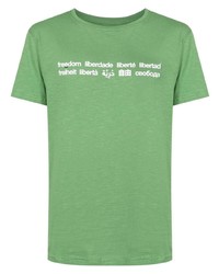 OSKLEN Slogan Print Short Sleeve T Shirt