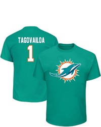 FANATICS Tua Tagovailoa Aqua Miami Dolphins Big Tall Eligible Receiver Iii Name Number T Shirt