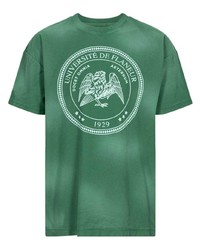 Flaneur Homme University Logo Print T Shirt