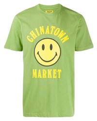 Chinatown Market X Smiley Logo Print T Shirt