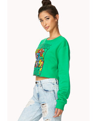 Forever 21 Cropped The Avengers Sweatshirt