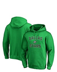 FANATICS Branded Kelly Green Dallas Stars Team Victory Arch Pullover Hoodie