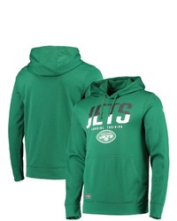 New Era Green New York Jets Combine Authentic Big Stage Pullover Hoodie