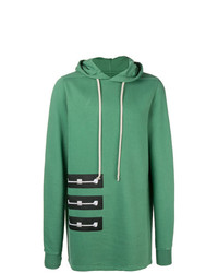 Rick Owens DRKSHDW Patched Detail Hooded Pullover