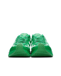 Kiko Kostadinov Green And White Asics Edition Gel Kiril Sneakers