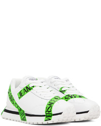 VERSACE JEANS COUTURE White Green Spyke Sneakers