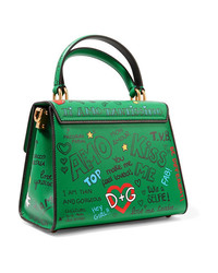 Dolce & Gabbana Welcome Small Printed Leather Tote