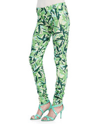 Green Print Leggings