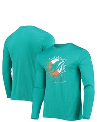 New Era Aqua Miami Dolphins Combine Authentic Sections Long Sleeve T Shirt At Nordstrom