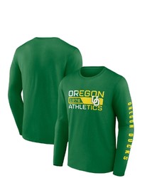 FANATICS Branded Green Oregon Ducks Broad Jump 2 Hit Long Sleeve T Shirt At Nordstrom