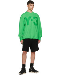 Y-3 Green Cotton Sweatshirt