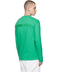 Izzue Green Crewneck Long Sleeve T Shirt