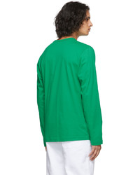 Helmut Lang Green Macro Mix Long Sleeve T Shirt