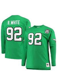 Mitchell & Ness Reggie White Kelly Green Philadelphia Eagles Big Tall Retired Player Name Number Long Sleeve Top