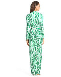 Diane von Furstenberg Heritage New Jeanne Two Long Maxi Silk Jersey Wrap Dress