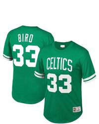 Mitchell & Ness Larry Bird Kelly Green Boston Celtics Mesh T Shirt