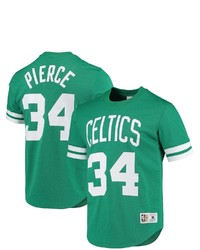Mitchell & Ness Paul Pierce Kelly Green Boston Celtics 2007 Mesh Name Number T Shirt