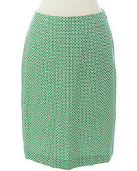 Boden Green Natural Printed British Wool Mini Skirt Us Size 8 L New