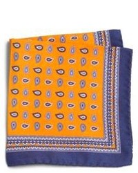 Saks Fifth Avenue Collection Paisley Pocket Square