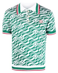 Casablanca Flying Flag Print Polo Shirt