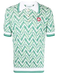 Casablanca Monogram Pattern Polo Shirt