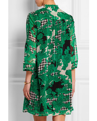 Diane von Furstenberg Layla Printed Silk Chiffon Mini Dress