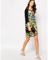 Vero Moda One Fashion By Shift Dress In Striped Tropical Print