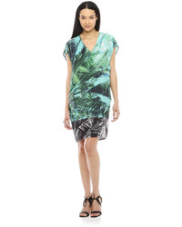 Joe Fresh Tropical Print Dress Green