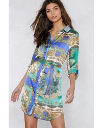 Nasty Gal Youre The Better Scarf Shirt Dress