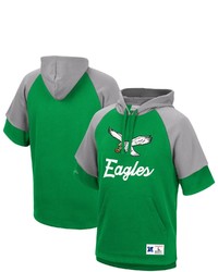 Mitchell & Ness Kelly Green Philadelphia Eagles Home Advantage Raglan Short Sleeve Pullover Hoodie At Nordstrom