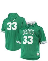 Mitchell & Ness Larry Bird Kelly Greenwhite Boston Celtics Big Tall Name Number Short Sleeve Hoodie At Nordstrom
