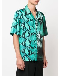 Roberto Cavalli Animal Print Short Sleeve Shirt