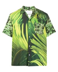 Fumito Ganryu Foliage Print Short Sleeved Shirt
