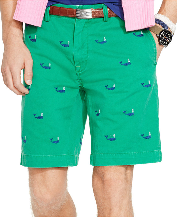 Ralph Lauren Kids Montauk button-up chino shorts - Green
