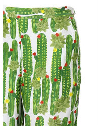Sanchita Cactus Printed Silk Twill Pants