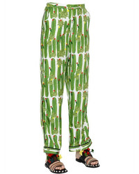 Sanchita Cactus Printed Silk Twill Pants