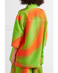 Loewe Oversized Printed Silk And Wool Blend Shirt