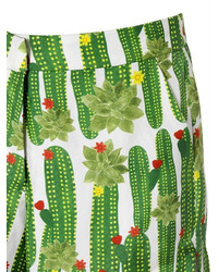 Sanchita Cactus Printed Silk Twill Shorts
